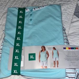 Carol Hickman cotton tank and shorts set xl